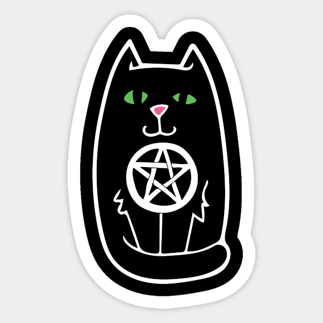 Witchy Cat Sticker by bubbsnugg